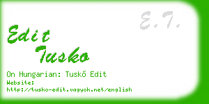 edit tusko business card