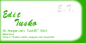 edit tusko business card